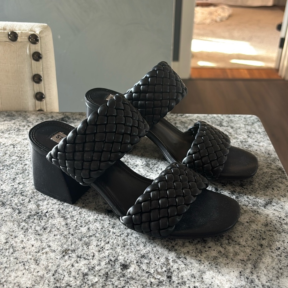 Steve Madden Black Knit Heels